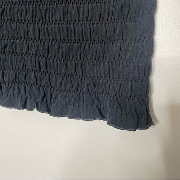 ANTHROPOLOGIE NWT Black Seamless Smocked Skirt - Picture 10 of 13